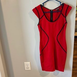 Fitted dress, size 0, cap sleeves with full zipper detail in back